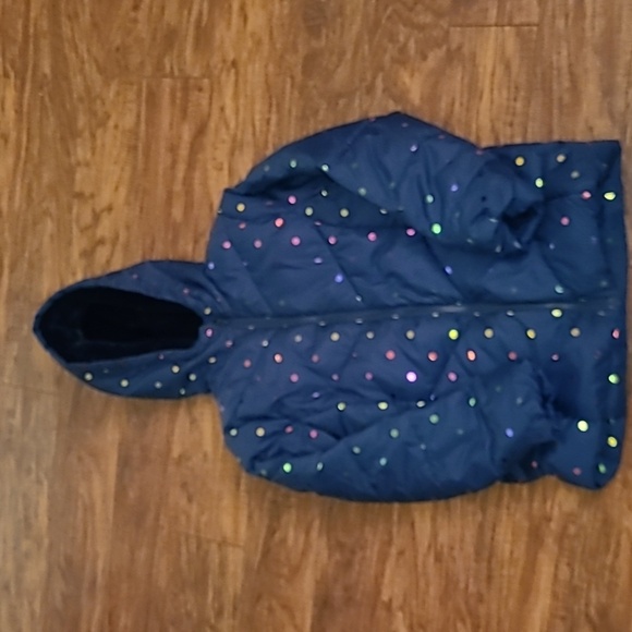 SWISS TECH Girl's Blue Winter Puffer Jacket with Hood - Size Large 10/12 - Picture 1 of 13